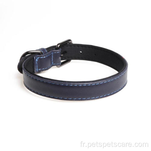 Collier de chien en cuir néoprène personnalisé à la mode